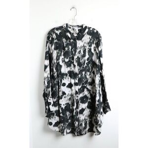 NWT Erfo tunic shirt abstract print blouse plus size top trendy 22 new cupro